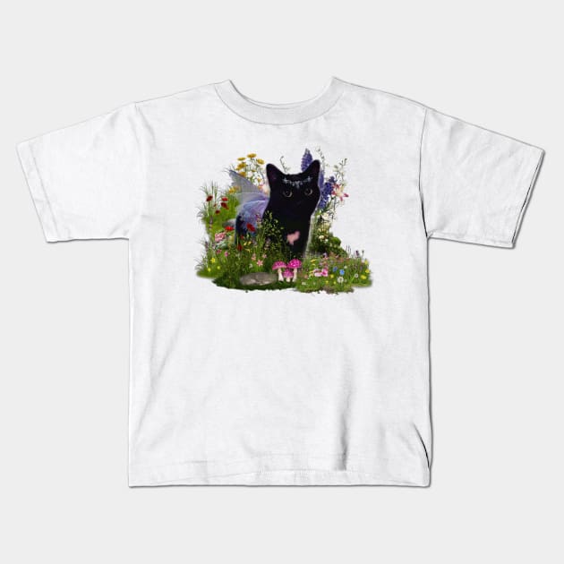 fairy cat Kids T-Shirt by hgrasel